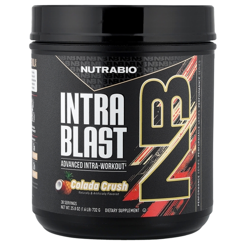 NutraBio, Intra Blast, усовершенствованная добавка во время тренировки, Colada Crus, 732 г (1,6 фунта)