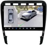 Магнитола для Porsche Cayenne 1 2002-2010 - FarCar BX443M-360 монитор 9.5" 2K QLED на Android 13, Быстрая, CarPlay, 4G SIM-слот, 4 камеры в комплекте