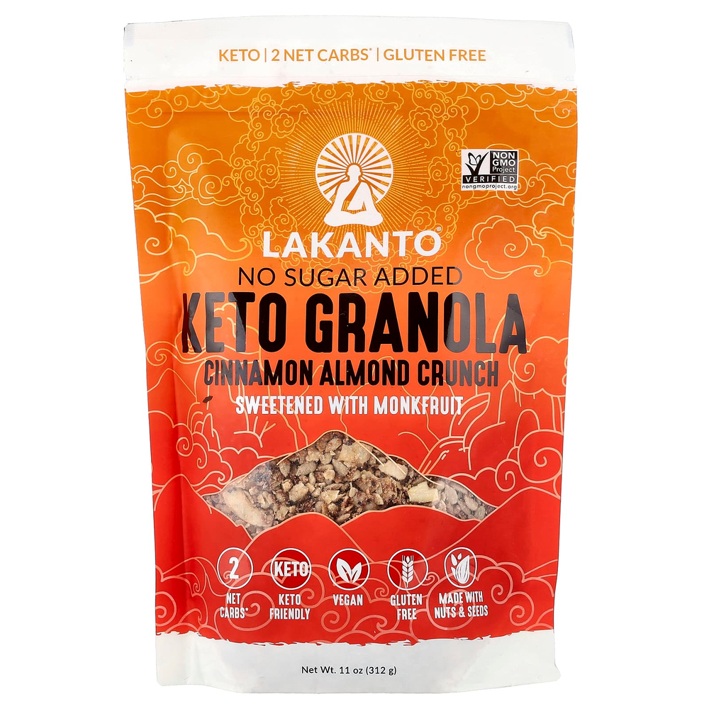 Lakanto, Гранола, хрустящая корочка с корицей и миндалем, 312 г (11 унций)