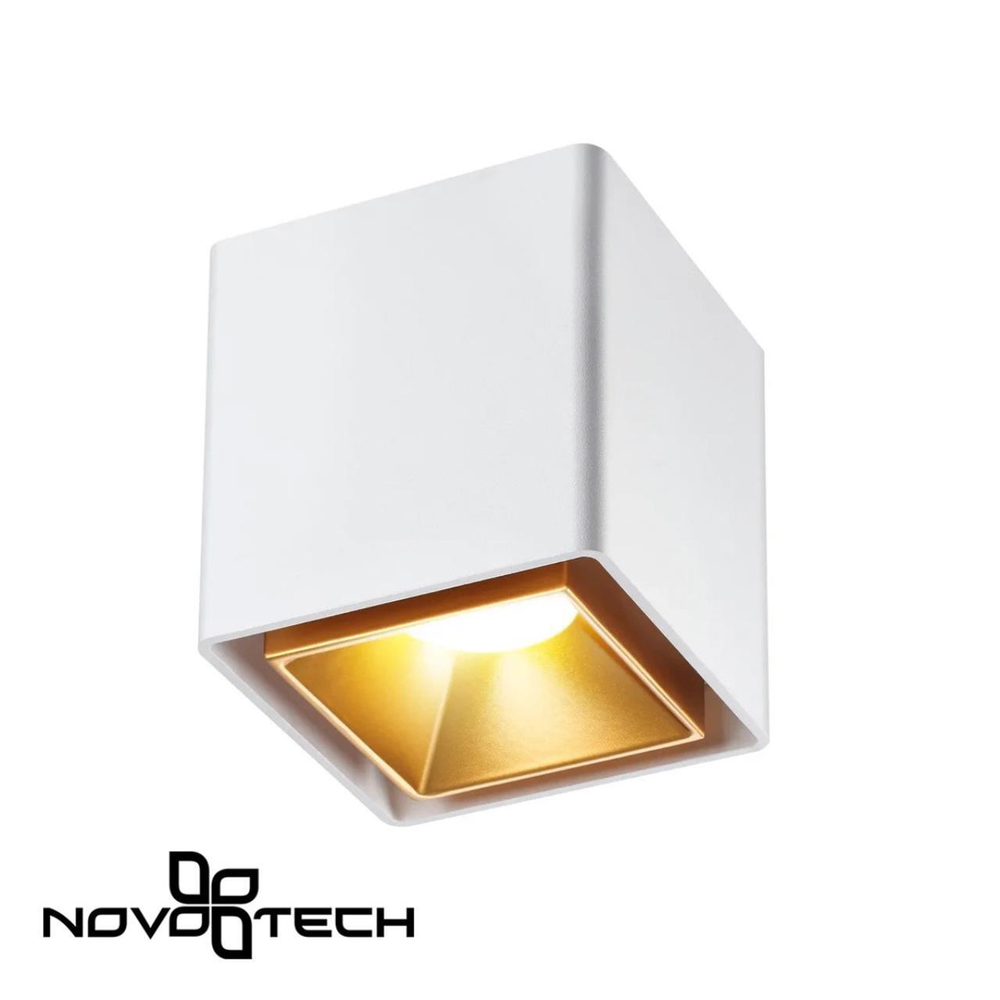 358488 OVER NT20 154 белый/золото Накладной светодиодный светильник IP20 LED 4000K 10W 220V RECTE