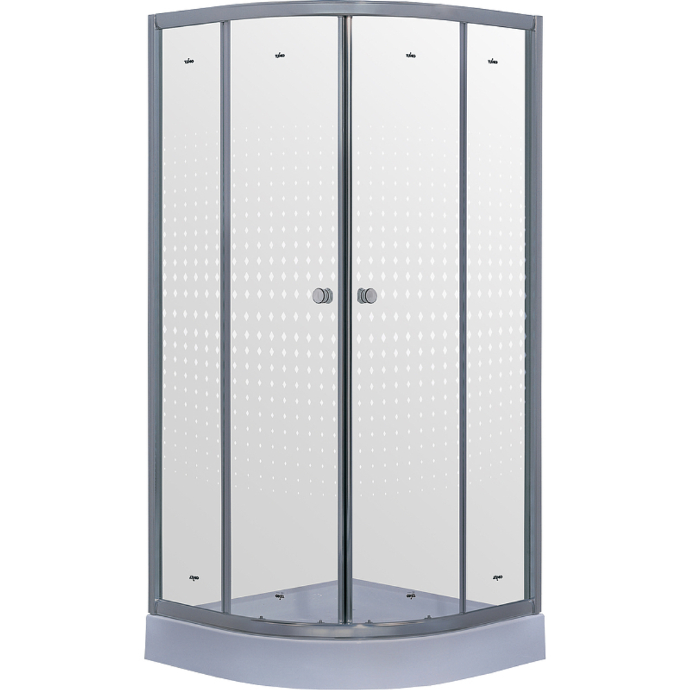 Душевой уголок Timo TL 100x100 TL-1101R профиль Хром стекло прозрачное с рисунком