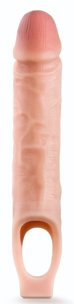 Телесная насадка на пенис 10 Inch Cock Sheath Extender - 25 см. (Цвет: телесный)