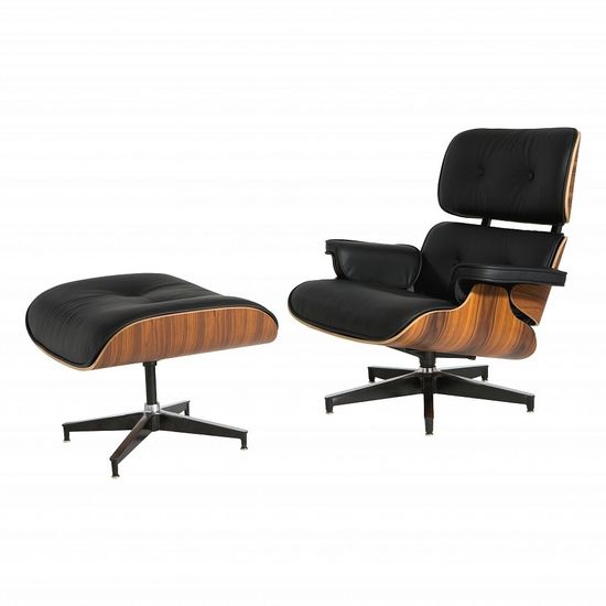 Кресло Eames Lounge с оттоманкой