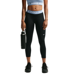 Леггинсы Nike Pro Mid-Rise Crop - black/work blue/white
