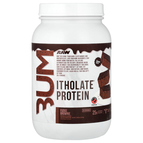 Raw Nutrition, Bum, протеин Itholate®, брауни с помадкой, 875 г (30,86 унции)