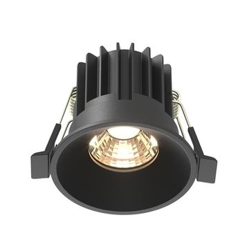 Встраиваемый светильник 7W 4000K 60° DL058-7W4K-B черный Round Downlight Мaytoni