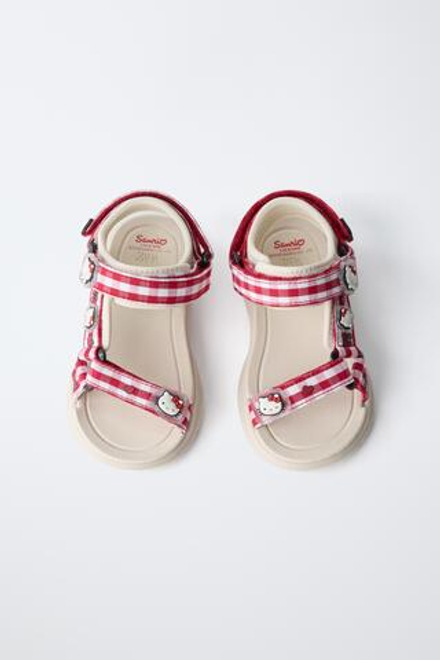 ZARA ТЕХНИЧЕСКИЕ САНДАЛИИ HELLO KITTY © SANRIO, КРАСНЫЙ
