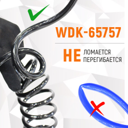WDK-65757 Шланг спиральный полиуретановый с БРС, 6.5x10 мм, 5 м