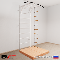Шведская стенка Sv Sport усиленная 6314 (Турник рукоход/Лестница/Мат 1м)