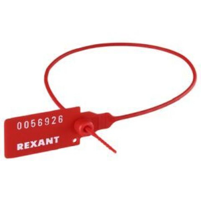 Пломба пластиковая номерная 320 мм красная REXANT