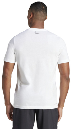 Мужская теннисная футболка Adidas Aeroready Graphic Tennis T-Shirt - white