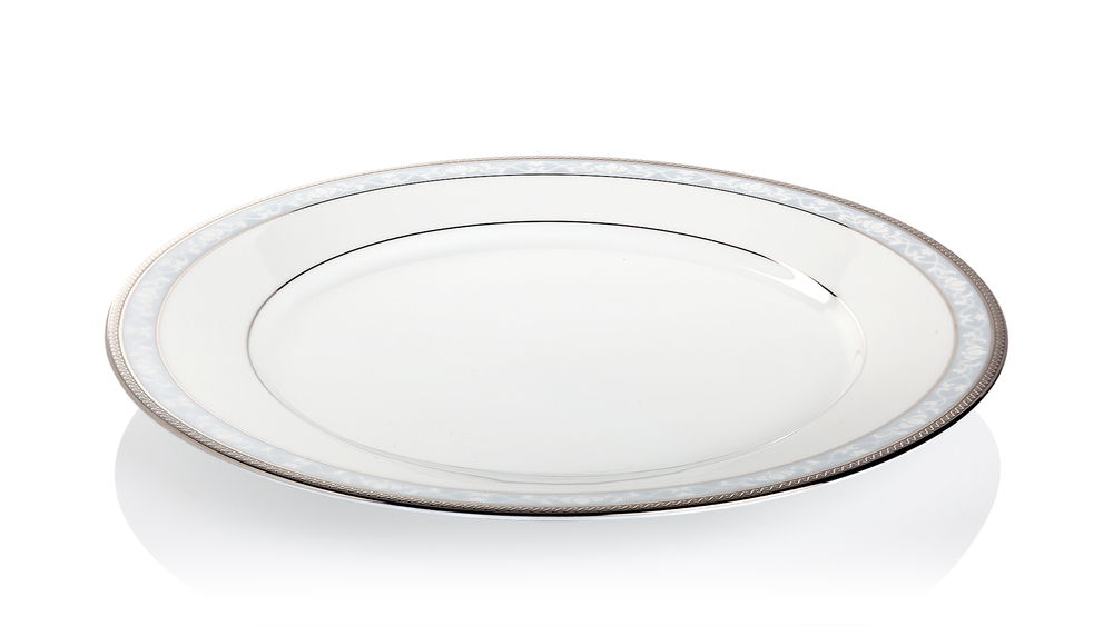 Тарелка обеденная 27см Noritake Хэмпшир с платиновым кантом