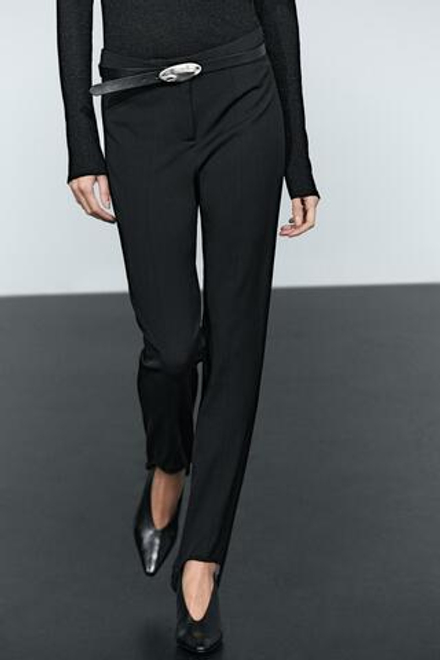 Massimo Dutti Брюки со штрипками, черный