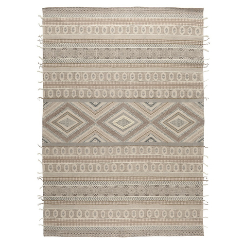 Ковер из хлопка, шерсти и джута с геометрическим орнаментом из коллекции ethnic, 160х230 см