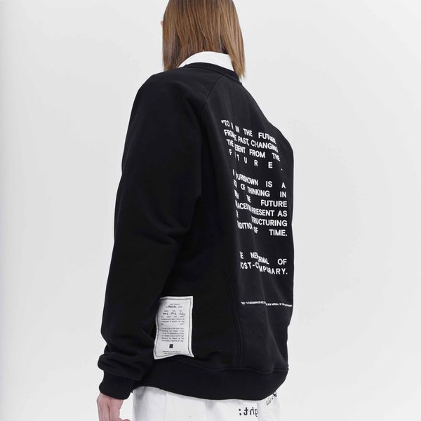 Толстовка Futureisnown Text Back Sweatshirt Черная - фото 13