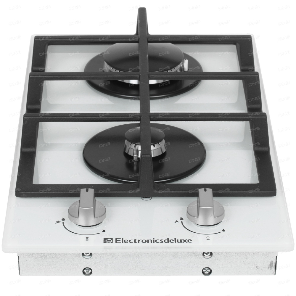 Поверхность варочная  Electronicsdeluxe GG2 400215F-002 (белое стекло, газ/к., 29*51) Россия