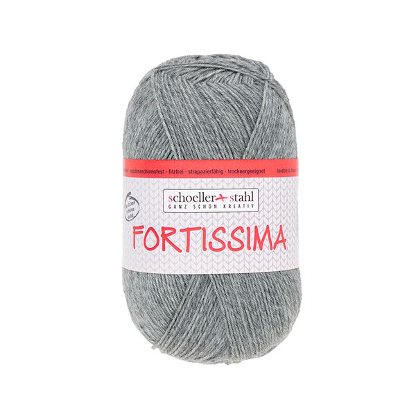 Пряжа Austermann (Аустерманн) Fortissima 100 / уп.5 мот. по 100 г, 420м, светло-серый