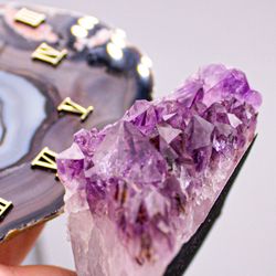 Часы — Агат, аметист