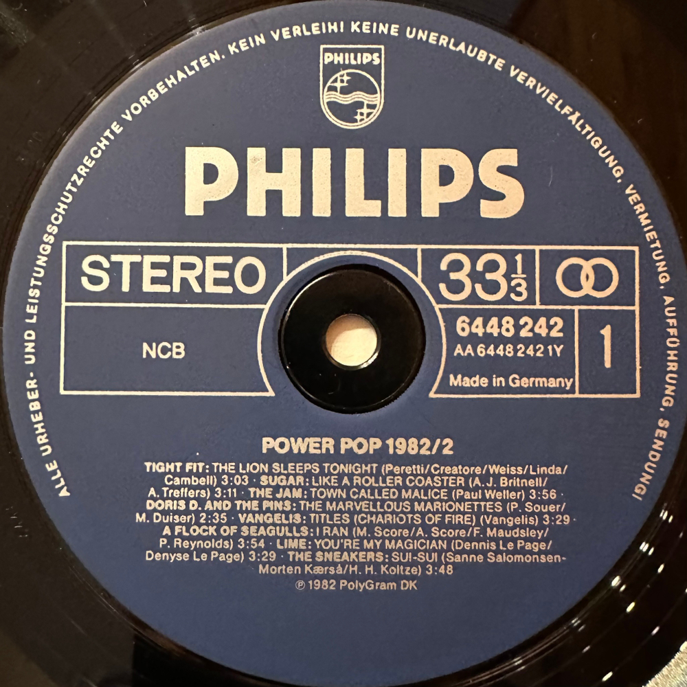 Сборник Power Pop 82 2 (Дания 1982г.)