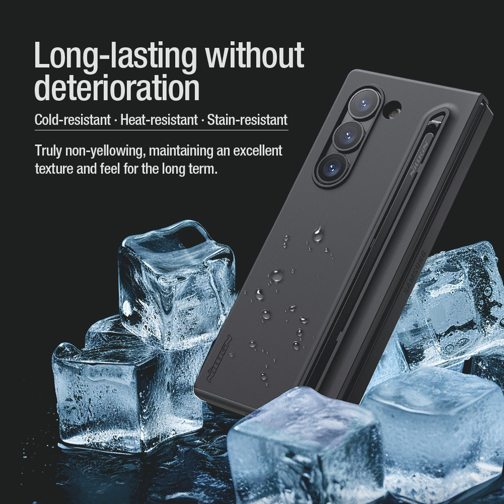 Чехол покрытый мягким жидким силиконом от Nillkin для Samsung Galaxy Z Fold 6 5G, серия Flex Pure Fold Case (в комплекте съемное перо S Pen)