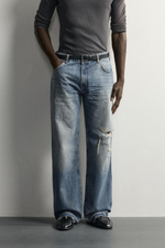 ДЖИНСЫ BOOTCUT С НИЗКОЙ ПОСАДКОЙ И РАЗРЕЗАМИ — ZARA