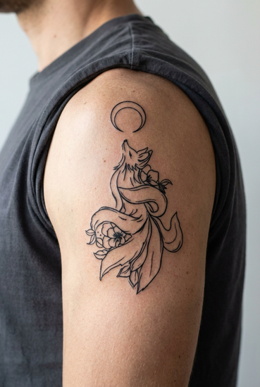 fox with crescent