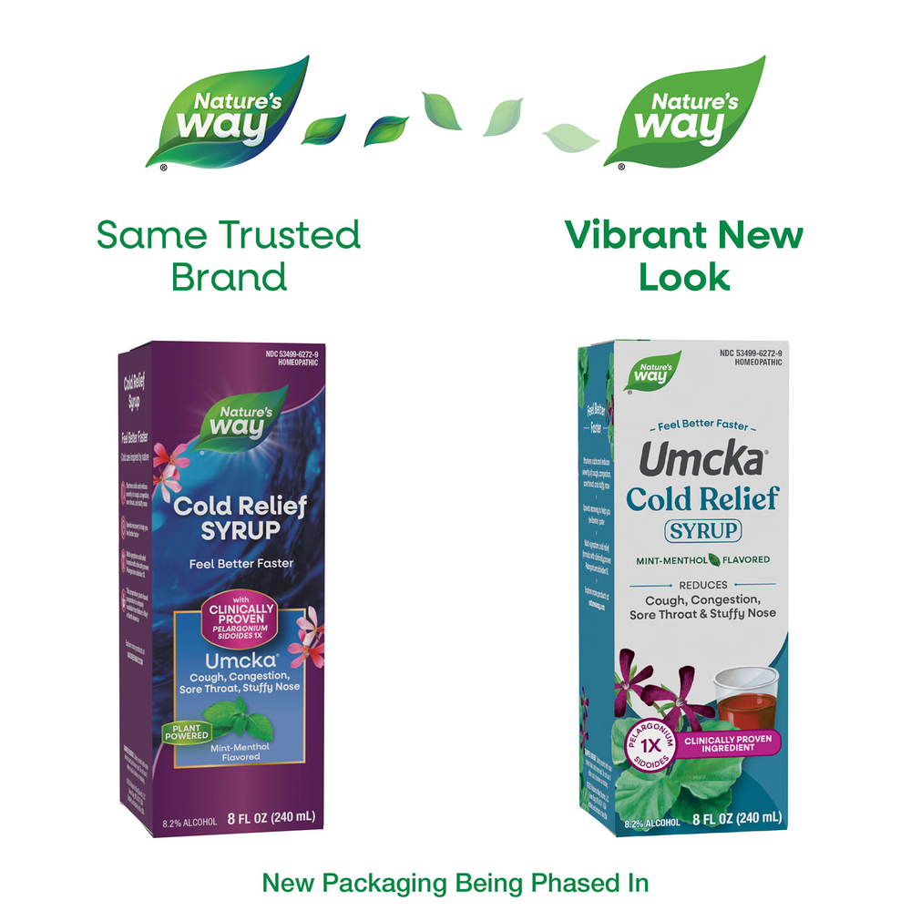 Nature's Way, Umcka®, сироп от простуды, со вкусом мяты и ментола, 240 мл (8 жидк. унций)