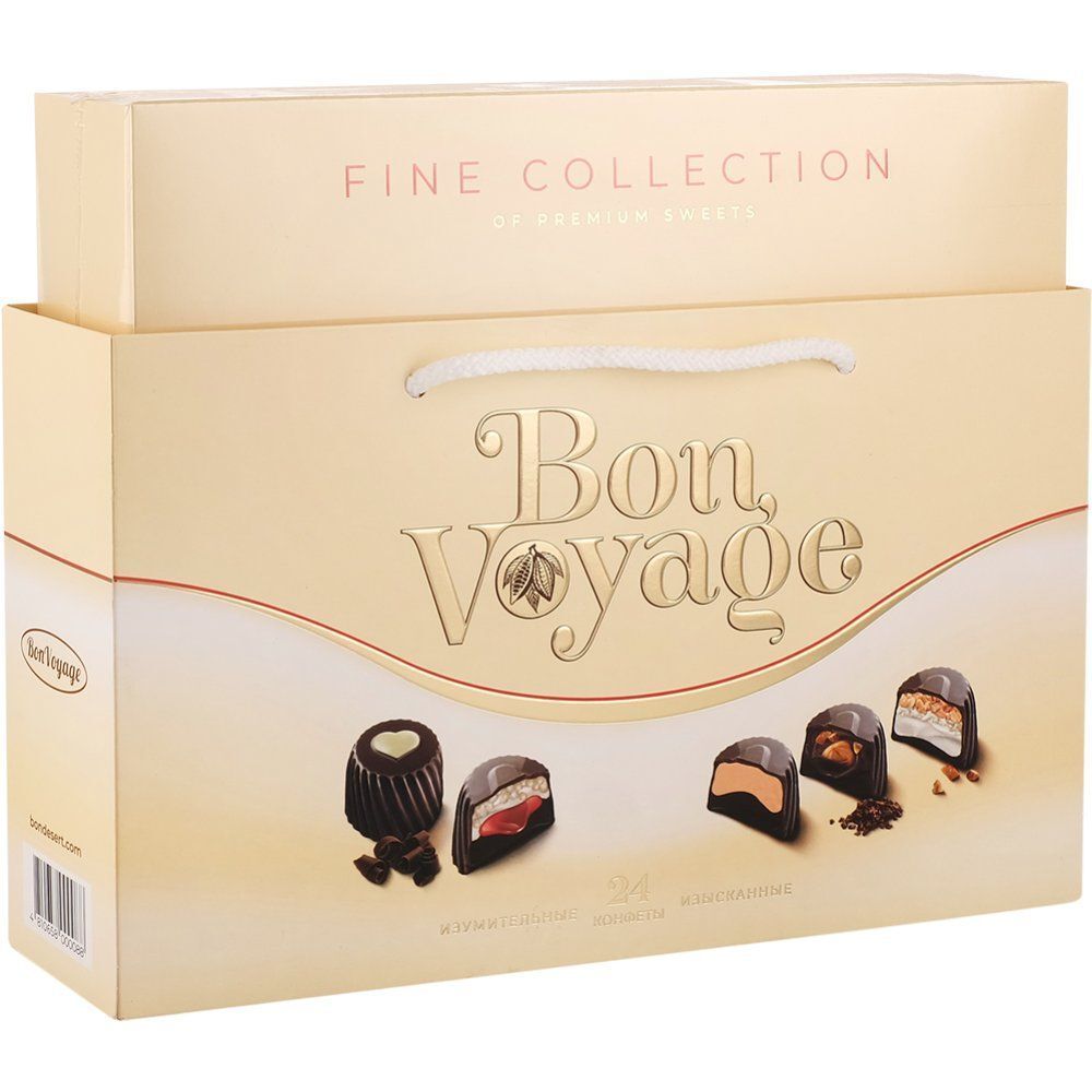 Набор конфет Bon Voyage Premium Арт.258/Б Бежевая коробка 370гр*6шт