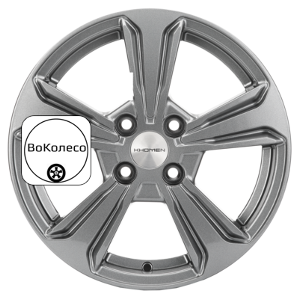 6x15/4x100 ET45 D54,1 KHW1502 (Solano) Gray Khomen Wheels