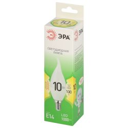 Лампа светодиодная ЭРА GREEN LINE LED BXS-10W-830-E14 GL 10Вт свеча на ветру теплый свет E14 | Лампы cветодиодные Свеча (B/C)