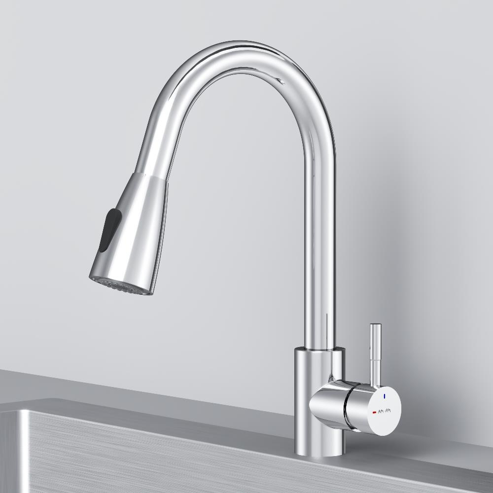 Смеситель для кухни с вытягивающимся изливом, хром AM.PM X-Joy S F85B07500