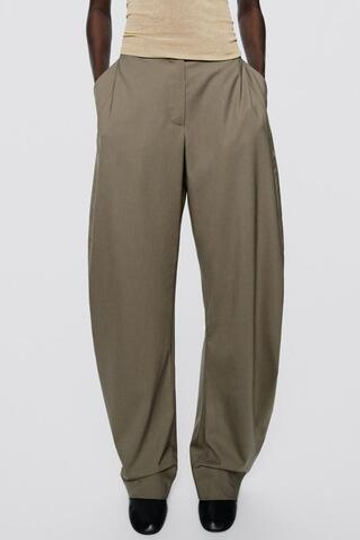 Massimo Dutti Широкие брюки с боковым швом - Limited Edition, серо-коричневый