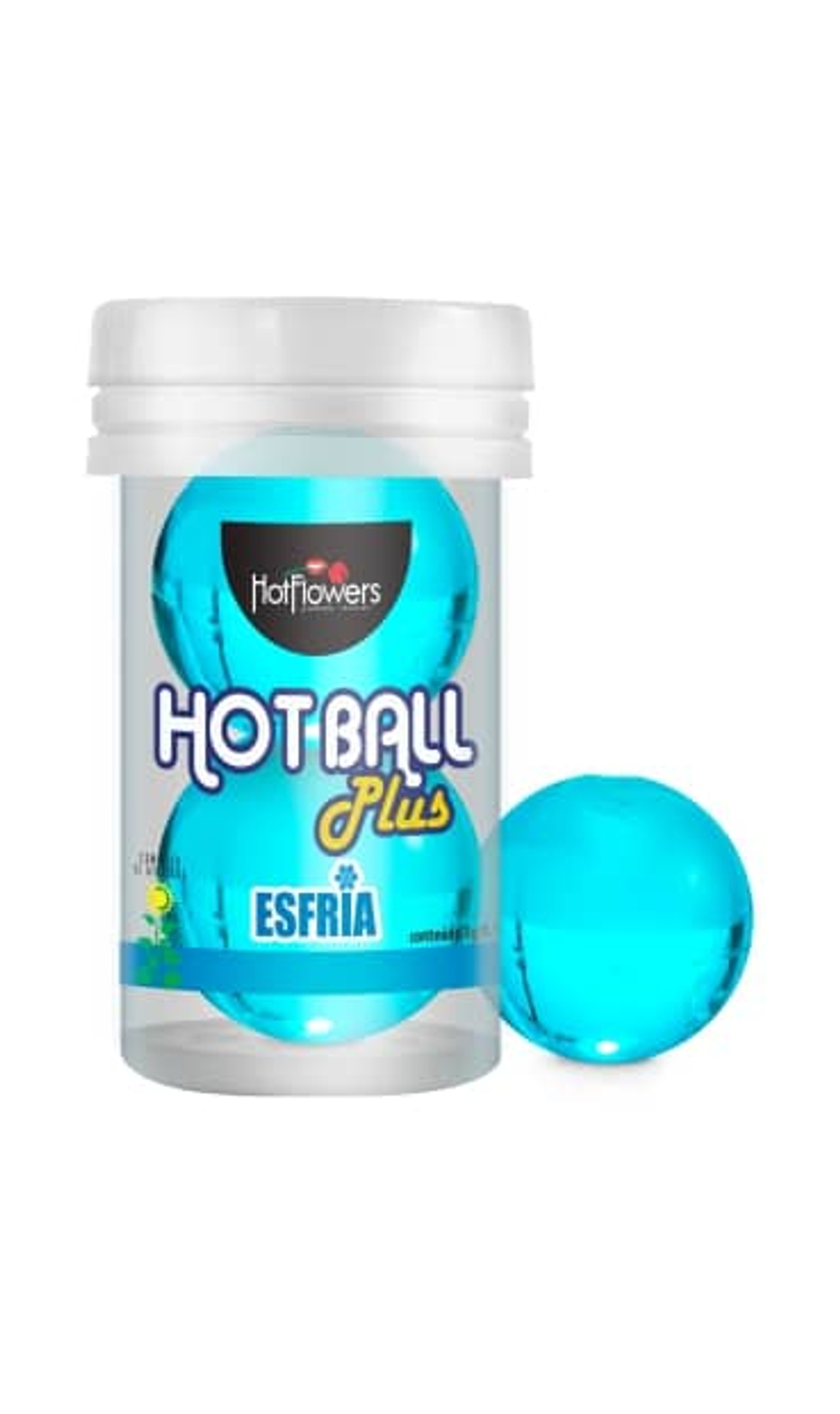 Интимный гель HOT BALL PLUS на масляной основе в виде двух шариков с охлаждающим эффектом