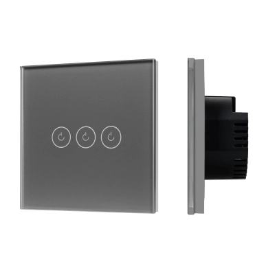 Выключатель сенсорный SWT-OMALI-S03-ZB-GR (250V, 10A, Zigbee) (Arlight, Стекло)