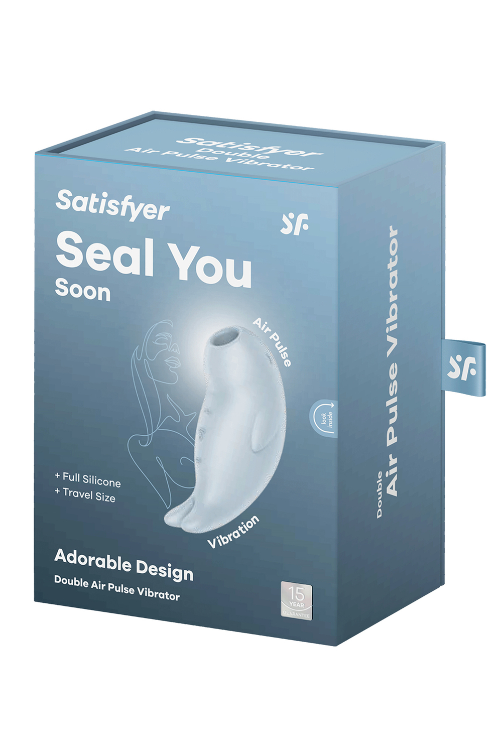 Вакуумный стимулятор клитора Satisfyer Seal You Soon, силикон, голубой
