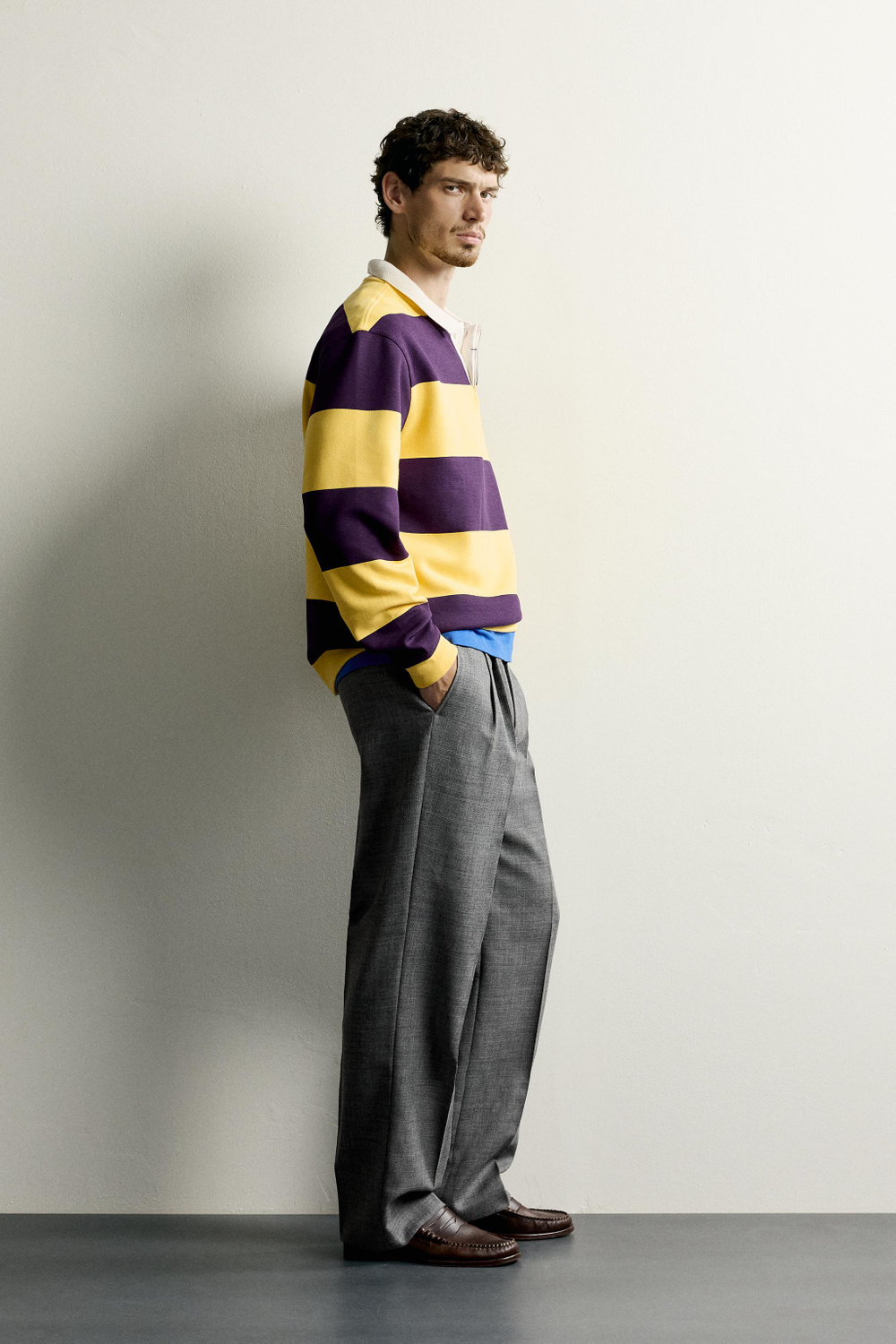 ПОЛО В ПОЛОСКУ ИЗ ПИКЕ RELAXED FIT — ZARA