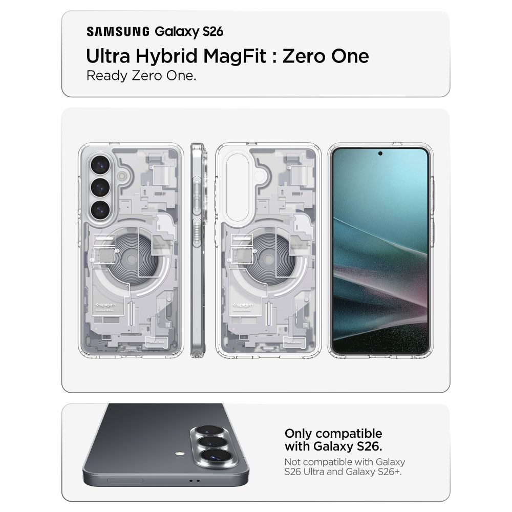 Чехол Spigen Ultra Hybrid Zero One Mag с MagSafe для Samsung Galaxy S26 White