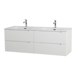 Тумба BelBagno ETNA-1200-4C-SO-2-BL с 2-й раковиной BelBagno BB1200-2-ETL, Bianco Lucido