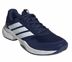 Мужские кроссовки теннисные Adidas GameCourt 3 M Wide - dark blue/cloud white/core black