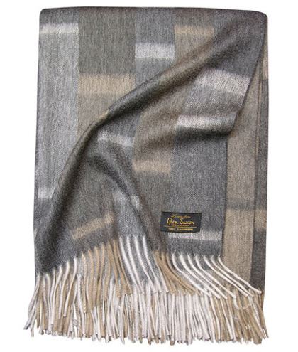 Плед кашемировый 130x180 Glen Saxon Eccentric Dark Grey