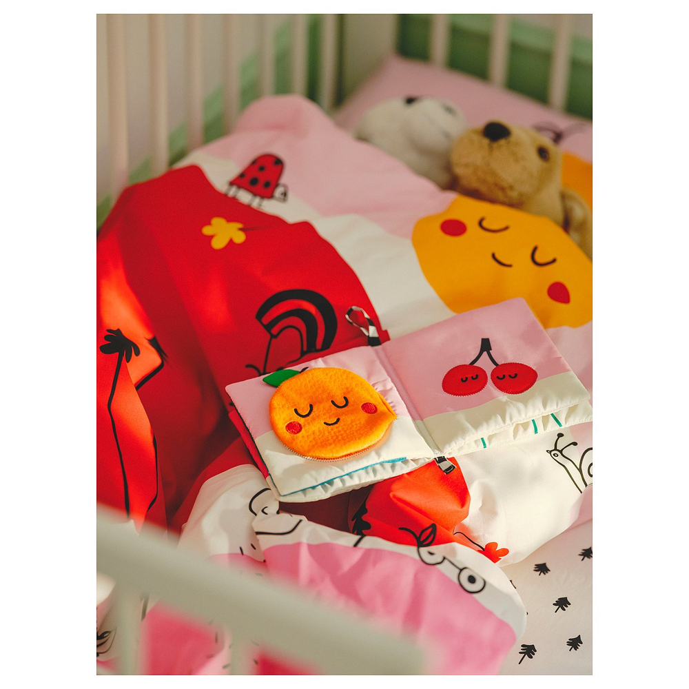 IKEA GRÖNFINK  (ИКЕА ГРЁНФИНК)  -  Книжка-игрушка - разноцветная 14x14 см