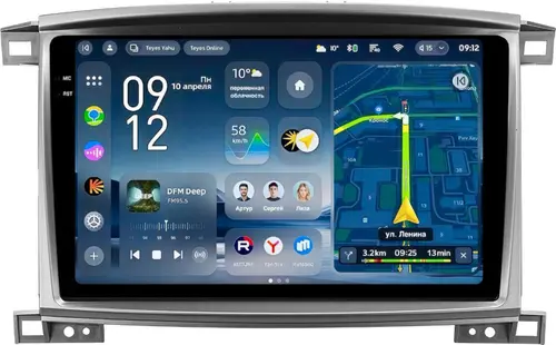 Магнитола для Toyota Land Cruiser 100, Lexus LX470 2002-2007 (экран климата снизу) - Teyes CC4-PRO монитор 10.36" 2K QLED на Android 13, Быстрейшая, Snapdragon 778G, ИИ, CarPlay, DSP, 4G SIM-слот