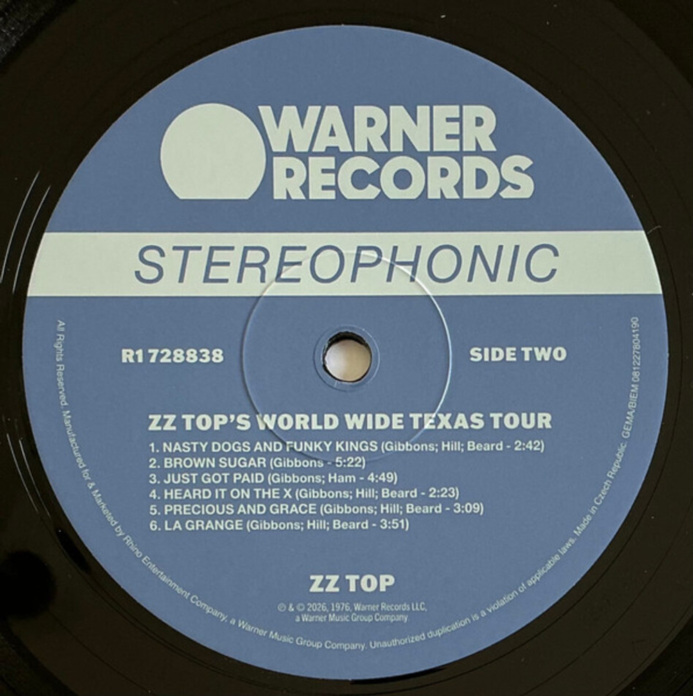 ZZ Top / ZZ Top's World Wide Texas Tour (Limited Edition)(LP)