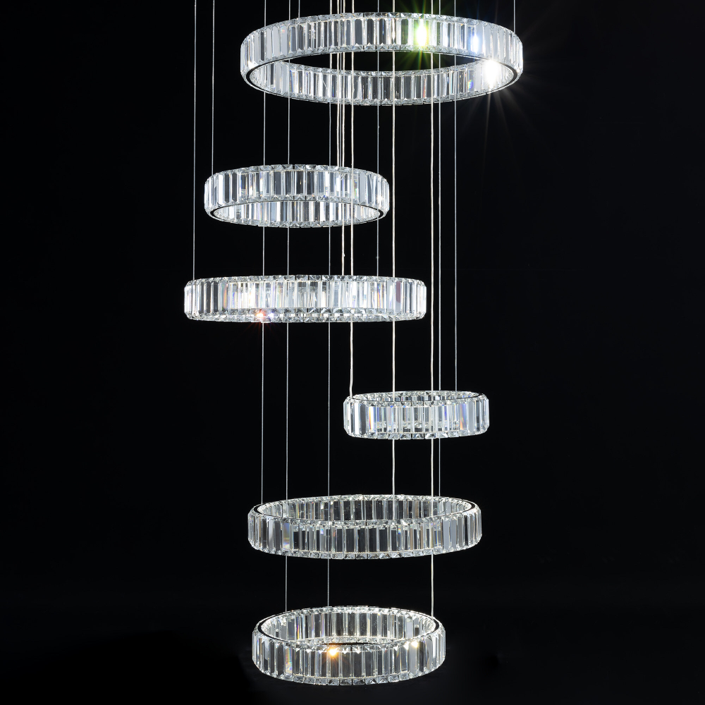 Citilux Чезаре CL338661 LED Люстра хрустальная с пультом Хром