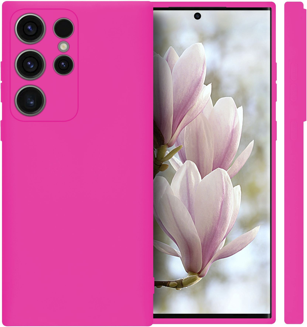 Мягкий Soft Touch чехол из силикона для SAMSUNG GALAXY S23 ULTRA с бархатной подкладкой
