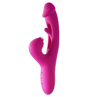 Розовый вибратор-кролик 26,5см с воздушно-волновой стимуляцией Amovibe G Spot Ultra Flapping Rabbit Vibrator Pink