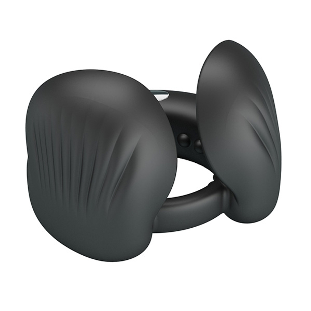 Черное эрекционное виброкольцо Pretty Love Quentin Vibrating Silicone Cock Ring BI-210312Z