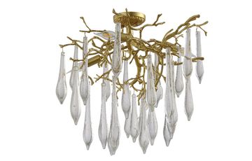 Потолочная люстра 5*Е14 Reina PL5 D600 Gold Pearl золото Crystal Lux