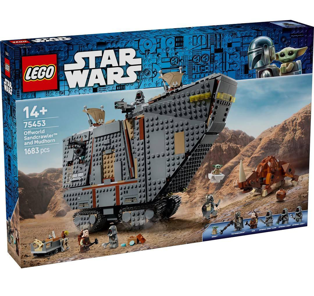 Конструктор Лего Стар Варс Внеземной песчаный краулер и Мадхорн 75453 | LEGO Star Wars Offworld 1 683 детали | 14+
