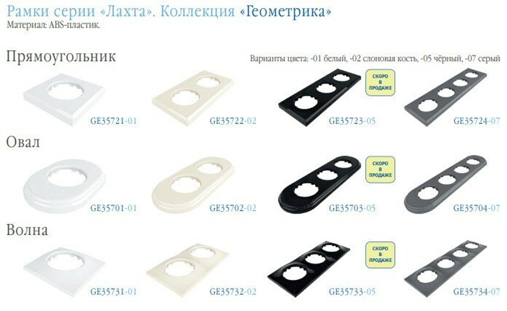 Рамка 4х-местная пластиковая для скрытой установки, овал, цвет - серый, серия ЛАХТА, МезонинЪ, GE35704-07